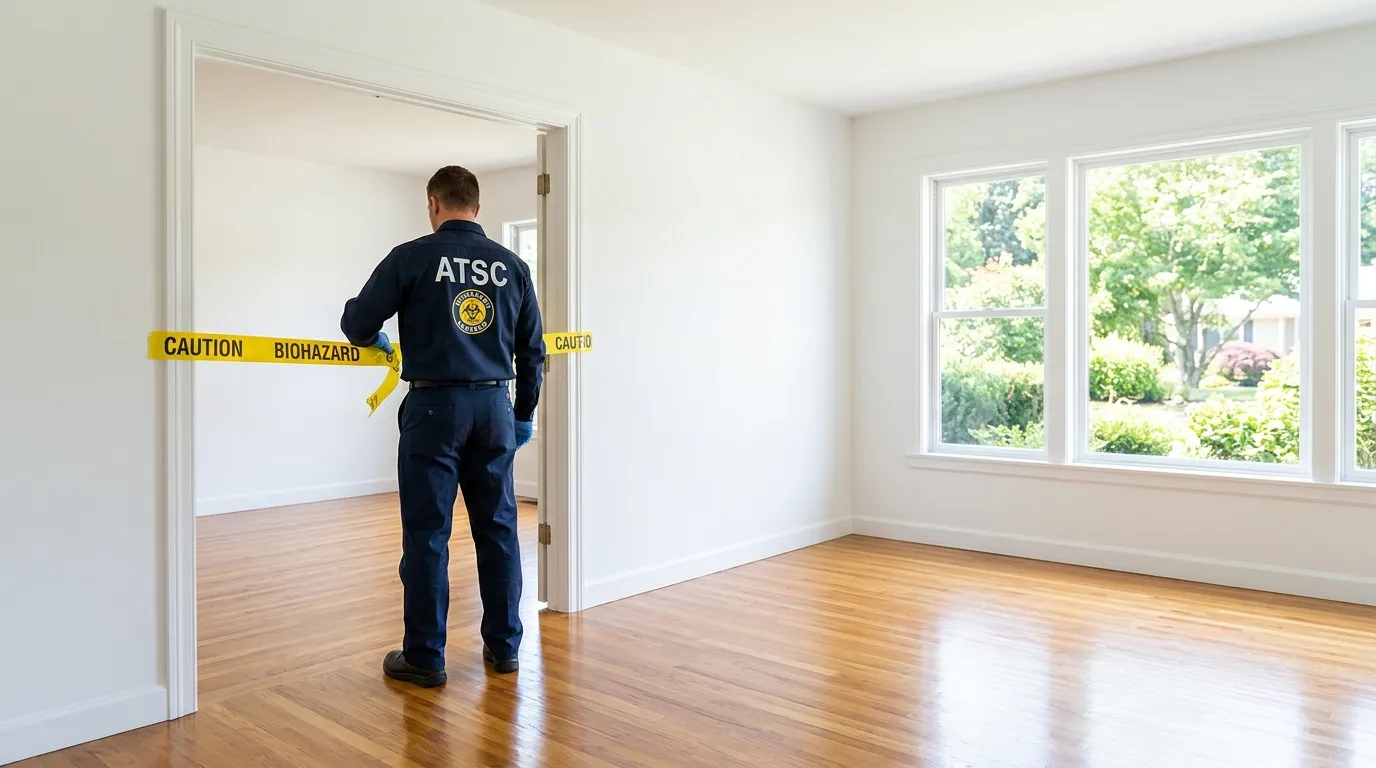 Certified biohazard cleanup crew performing Crime Scene Cleanup in Atlanta